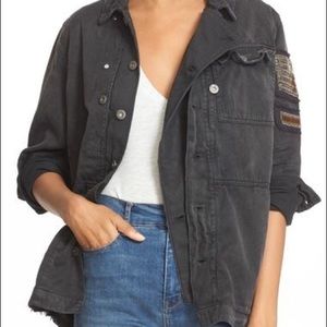 Free people embellished military jacket